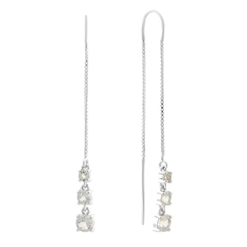 Серебряные серьги с натуральным топазом 1.98ct (2167419)