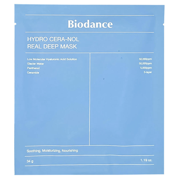 Гідрогелева маска BIODANCE Cera-nol Real Deep Mask з керамідами та льодовиковою водою 34 г