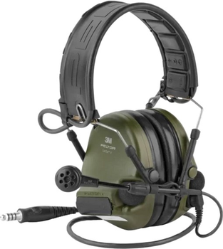 Активные наушники 3M Peltor ComTac VI Green (MT20H682FB-86N) с 1 аудиовыходом J11 (NATO) (7100168800)