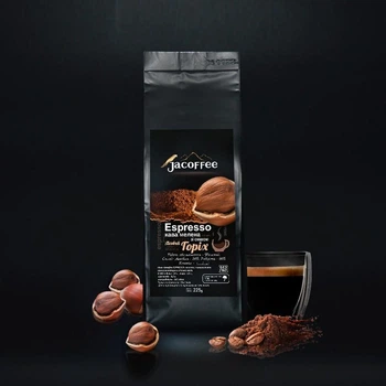 Кава мелена Jacoffee Espresso Лісовий горіх 225 г
