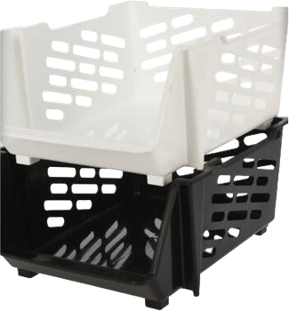 Koszyk do przechowywania Storage solutions plastikowy biały 44 x 33.5 x 20 cm (5902973429923)