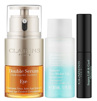 Zestaw kosmetyków Clarins Eye Collection Kit serum pod oczy 20 ml + tusz do rzęs 3 ml + płyn do demakijażu oczu 30 ml (3666057144608)