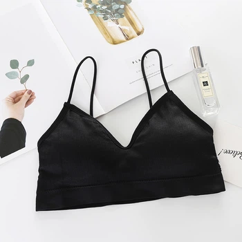 Женский топ топик в рубчик бюстгальтер бралетт лиф Honey Fashion Accessories S/М черный (2-279)