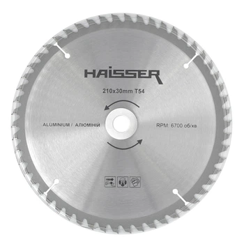Диск пильний по алюмінію - 210х30/54 зуб Haisser