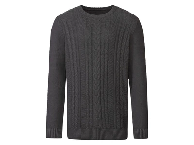 Джемпер с плетеным узором для мужчины Livergy LIDL 436249 S Серый
