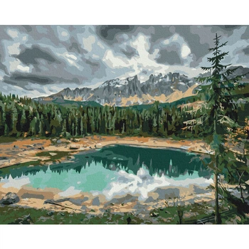 Картина по номерам 40х50 см. Озеро Карется © Roksolana Baran. Brushme 3779