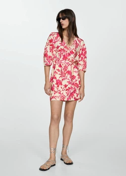 Платье MANGO 67037126-WALLY-LM Песочный XS KL0018