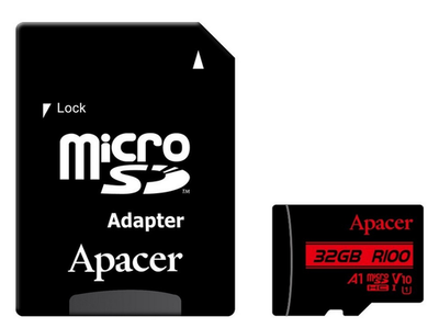 Карта пам'ятi Apacer microSDHC 32GB U1 V10 A1 R100 + adapter (100/10 MB/s) (7005388)