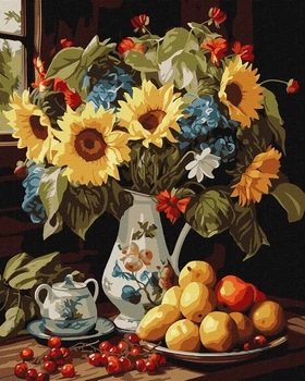 Картина по номерам Натюрморт с подсолнухами art_selena_ua 40x50 Идейка (KHO5680)