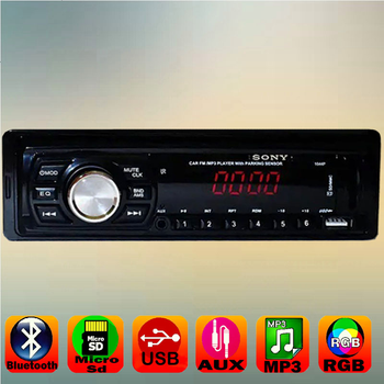 Автомагнітола 1 din USB microSD Fm Aux пульт парктронік на 4 датчики So-SВ 1044Р