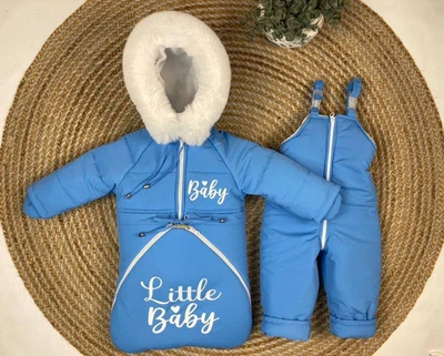 Зимний детский комбинезон-трансформер 3в1 Alisa на овчине "Little Baby" от 0 до 18 месяцев Рост 56-86 (ALB6)