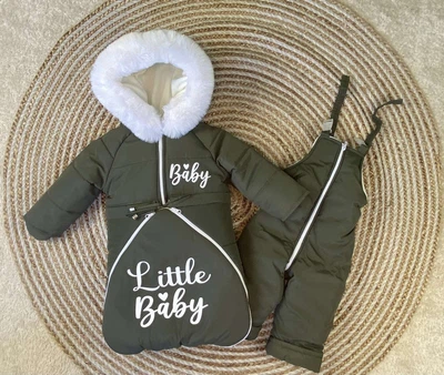 Зимний детский комбинезон-трансформер 3в1 Alisa на овчине "Little Baby" от 0 до 18 месяцев Рост 56-86 (ALB13)