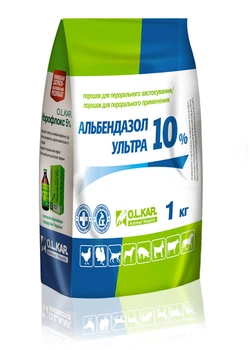 Альбендазол ультра 10% O.L.KAR. для сільськогосподарських тварин 1 кг