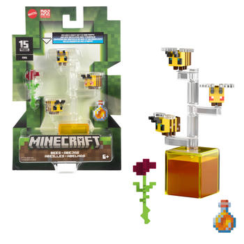 Набір Mattel Minecraft фігурка 3.25" Bees + аксесуари (194735194506)