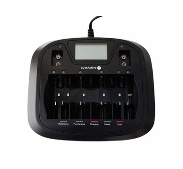 Зарядний пристрій EverActive NC900U на 8 аккумуляторов 220V/12V LED+LSD (Ni-Mh, Ni-Cd)