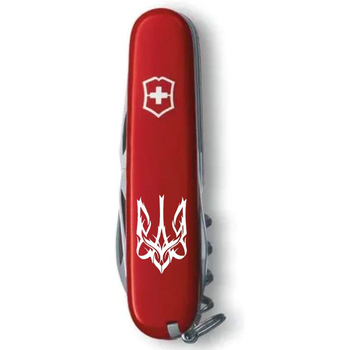 Нож Victorinox Spartan Ukraine 91мм/12функ/Трезубец готический белый/красный