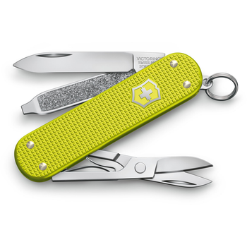 Нож Victorinox Classic SD Electric Yellow 58 мм/5 функций/рифл/ярко-желтый