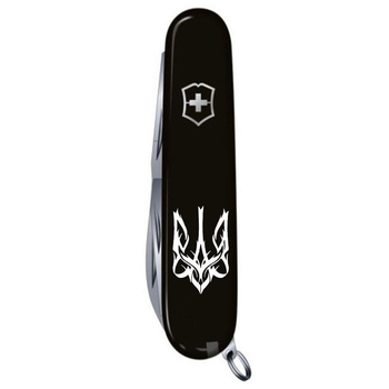 Нож Victorinox Huntsman Ukraine 91мм/15функ/Трезубец готический белый/черный