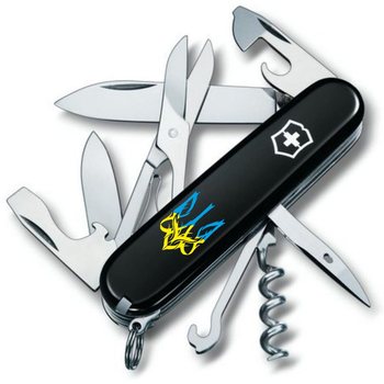 Нож Victorinox Climber Ukraine 91мм/14функ/Трезубец готический сине-желт/черный