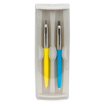 Набор шариковых ручек Parker JOTTER UKRAINE Originals Sky Blue CT BP + Yellow CT BP Голубой и Желтый Серебристый 15 972_801_3