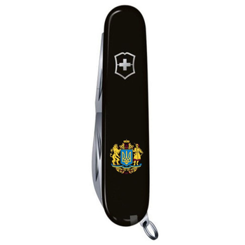 Ніж Victorinox Spartan Ukraine 91мм/12функ/Великий Герб України/чорний