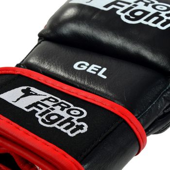 Rękawice Profight skóra MMA Gloves rozmiar XXL Czarne (5902860631699)