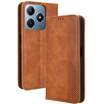 Чехол-книжка Deexe Retro Style для Realme C63 / C61 / Note 60x - Brown