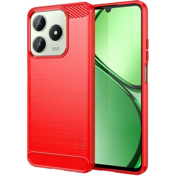 Силиконовый (TPU) чехол MOFI Carbon Fiber для Realme C63 / C61 / Note 60x - Red