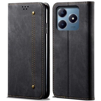 Чехол-книжка с кармашками UniCase Jeans Wallet для Realme C63 / C61 / Note 60x - Black
