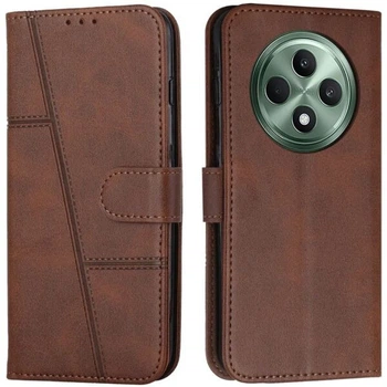 Чехол-книжка с застежкой UniCase Jet Cover для OPPO Reno 12 F/FS - Brown