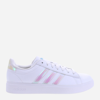 Tenisówki damskie z eko skóry adidas Grand Court 2.0 IE1868 37.5 Biały/Jasnoróżowy (4065432969130)