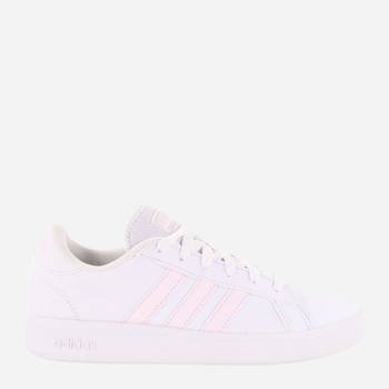 Tenisówki damskie z eko skóry adidas Grand Court Base 2 GW9260 37.5 Biały/Jasnoróżowy (4065427835891)