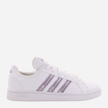 Tenisówki damskie z eko skóry adidas Grand Court Beyond GW9247 38.5 Biały/Fioletowy (4065427478654)