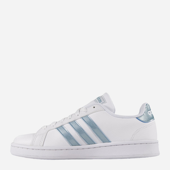 Tenisówki damskie skórzane adidas Grand Court EE8175 38.5 Biały/Niebieski (4061616882547)