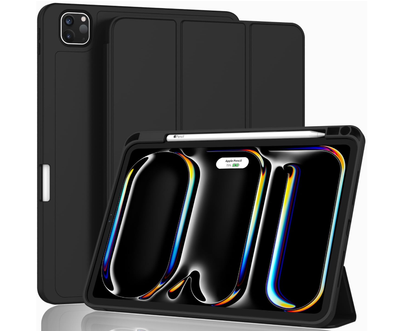 Чехол-книжка CDK для Apple iPad Pro 13" M5 2025 | Экокожа силикон Smart Case Слот Стилус (017898) (black)