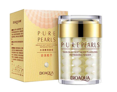 Увлажняющий крем для лица с натуральной жемчужной пудрой Bioaqua Pure Pearls Cream 60 г (6974772945217)