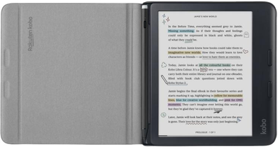 Чохол на читач електронних книг Kobo Libra Colour Notebook SleepCover Sand Beige (N428-AC-SB-N-PU)