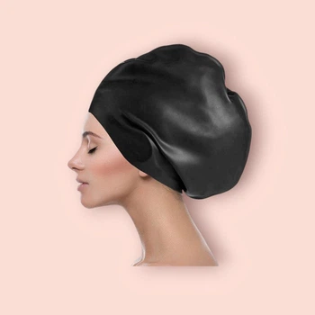 Шапочка для плавания для длинных и объемных волос (дреды) XL Black BAX 160511