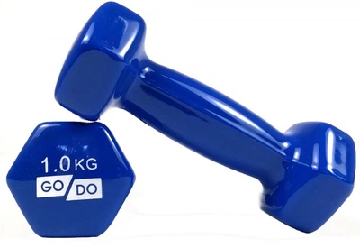 Гантель для фитнеса с виниловым покрытием 2шт GoDo GD-1.0BL