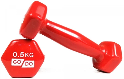 Гантель для фитнеса с виниловым покрытием 2шт GoDo GD-0.5R