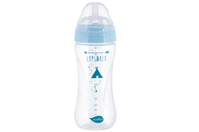 Пляшка для годування Nuvita Mimic Collection 330мл, 4міс+, антиколікова, блакитний (NV6051AZZURO)