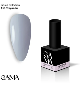 Гель-лак GA&MA Liquid pastel (Рідка пастель) 118 Троянда, 10 мл