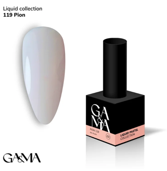 Гель-лак GA&MA Liquid pastel (Рідка пастель) 119 Піон, 10 мл