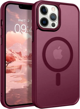 Протиударний чохол Space MagSafe iPhone 13 Pro Max (матовий) Wine (37924-42)