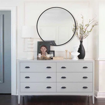 Зеркало настенное Art-com в металлической раме 800 мм МР 1 Черное (MR 2 black home)