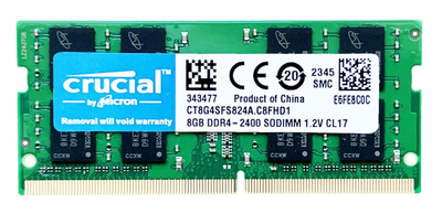 Оперативная память Crucial SODIMM DDR4 8Gb 2Rx8 2400Mhz CT8G4SFS824A.C8FHD1