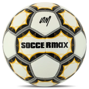 Мяч футбольный SOCCERMAX FB-8079 №5 PU белый-желтый