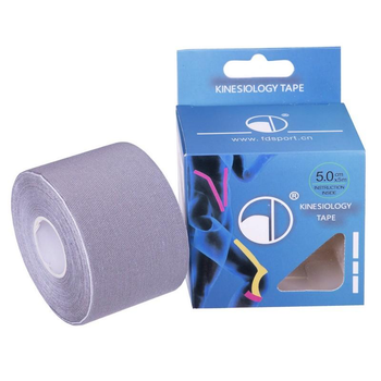 Кинезио тейп (Kinesio tape) SP-Sport BC-4863-5 размер 5смх5м серый