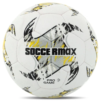 Мяч футбольный SOCCERMAX FB-9493 №5 PU белый-желтый