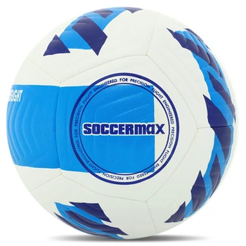 Мяч футбольный HYBRID SOCCERMAX FB-4367 №5 PU белый-синий